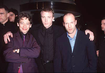 Dexter Fletcher , Guy Ritchie and Jason Statham at the premiere of Gramercy's Lock, Stock and Two Smoking Barrels