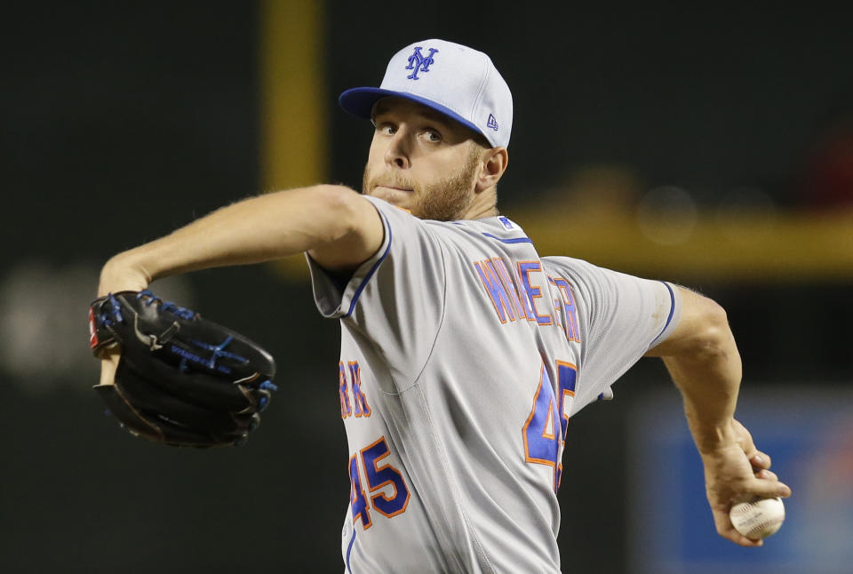 New York Mets pitcher Zack Wheeler (AP Photo/Rick Scuteri)