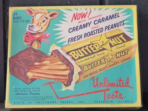 butter nut candy bar sign