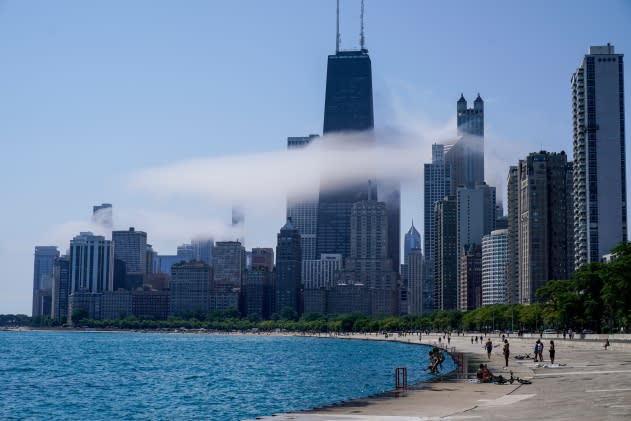 Clouds Hover over Chicago Skyline