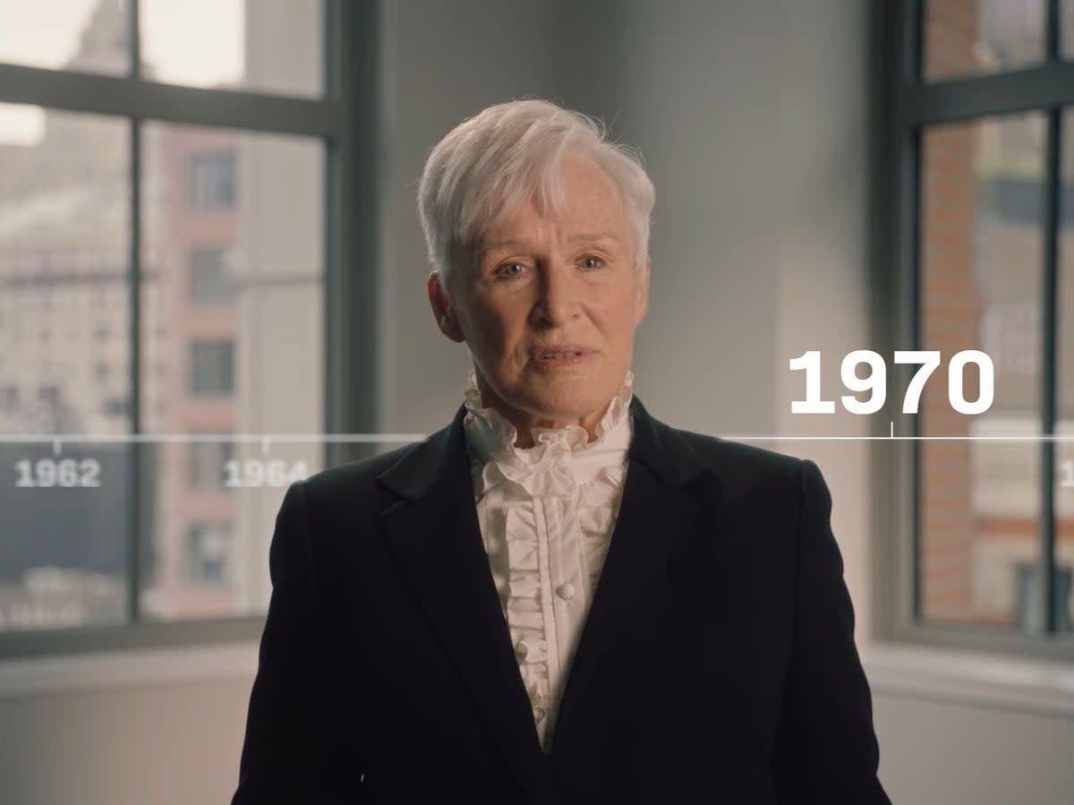 Glenn Close appears in The Speeches by RE:TV (YouTube/RE:TV)