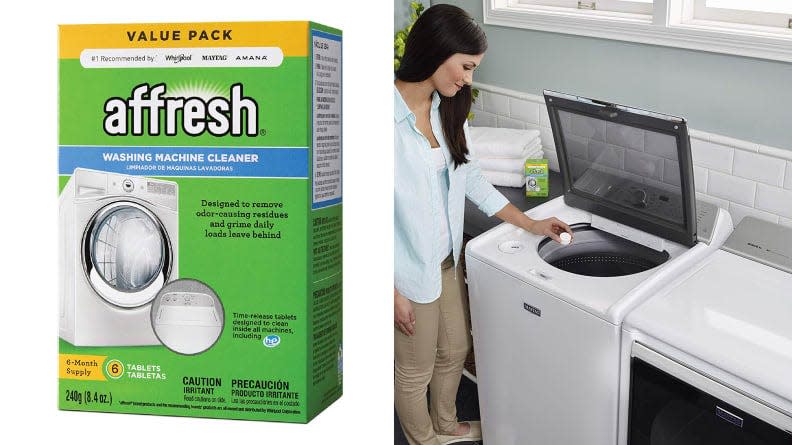 You can finally clean your washer with this tablets.