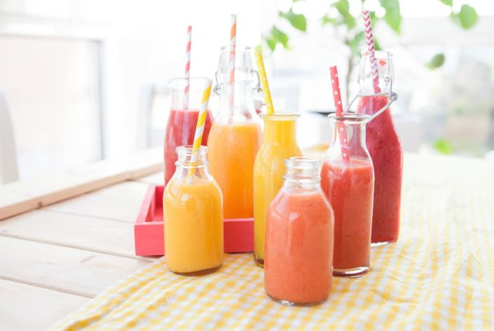 <p>Serving size and sugars can be deceptive in these sips. “What could seem healthier than a fruit <a href="https://www.prevention.com/food-nutrition/healthy-eating/g25457855/high-protein-smoothies/" rel="nofollow noopener" target="_blank" data-ylk="slk:smoothie" class="link ">smoothie</a>? In theory they should be healthy, unless you count how many grams of sugar you are actually consuming,” Fisher notes. </p><p>Consider how many pieces of fruit it takes squeeze one full glass of juice. “Plus, by drinking fruit instead of eating it whole, you lose the essential fiber that could help normalize elevated blood lipids—a key risk factor of heart disease,” Fisher says.</p>