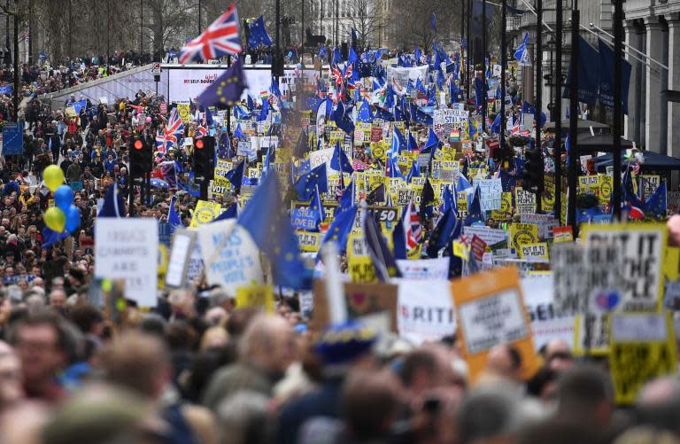 Brexit march: A carnival of colour as a million people turn protest into a party