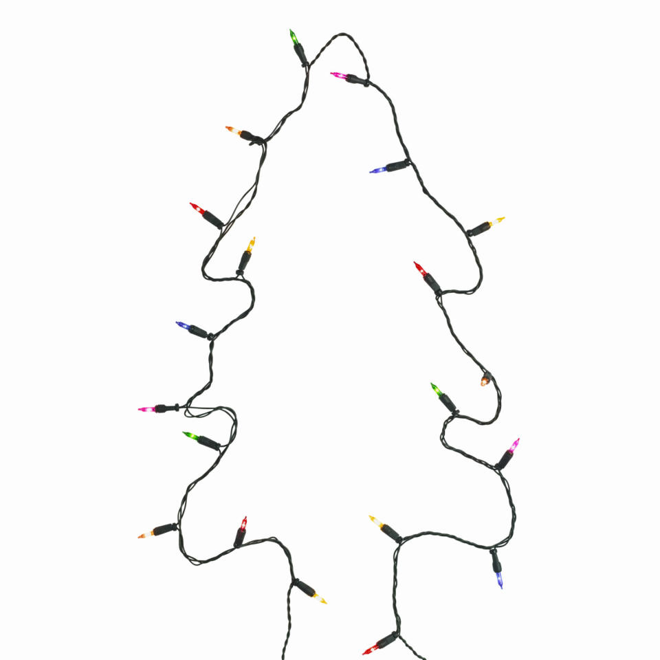 lights as outline Space-saving Christmas tree alternatives