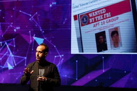 Lior Div, chief executive of U.S.-Israeli cyber security firm Cybereason, speaks during Cyber Week conference in Tel Aviv, Israel