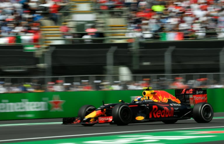 Red Bull Racing's driver Max Verstappen is seen during the Formula One Mexico Grand Prix on October 30, 2016