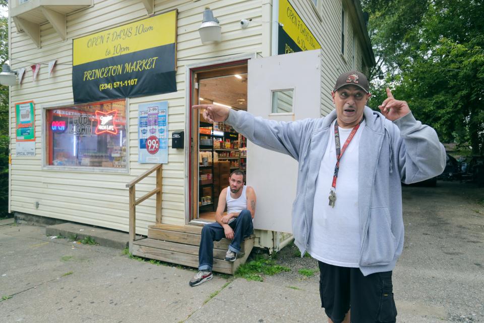 Mike, the owner of a convenience store in Akron's Summit Lake neighborhood, says he often hears gunshots in the neighborhood throughout the day.