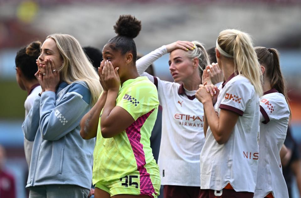 Man City were devastated as the title slipped away (Getty Images)