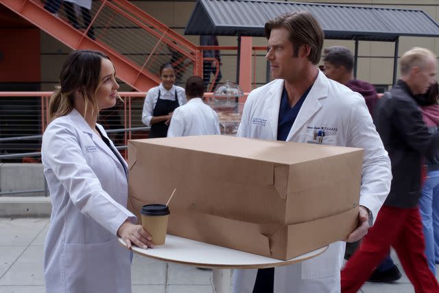 <p>ABC</p> From left: Camilla Luddington and Chris Carmack on "Grey's Anatomy"