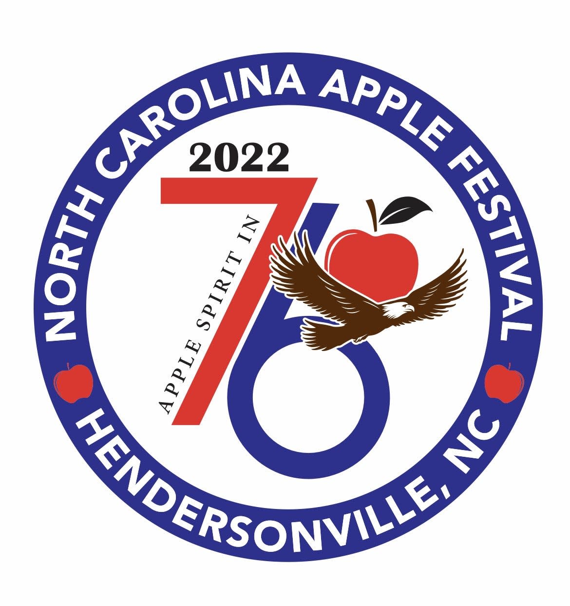Logo for the 76th annual North Carolina Apple Festival