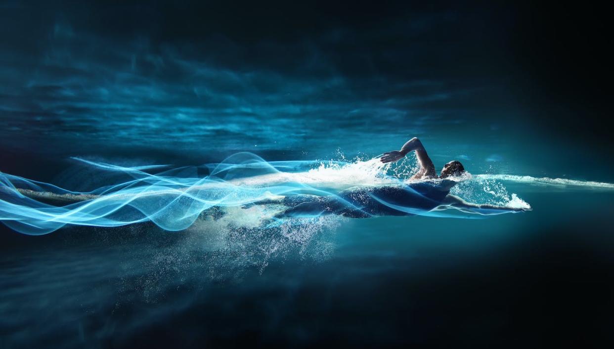 Swimming offers a host of beneficial effects on the brain. <a href="https://www.gettyimages.com/detail/photo/man-swimming-crawl-leaving-streaks-of-light-royalty-free-image/537601927?adppopup=true" rel="nofollow noopener" target="_blank" data-ylk="slk:Stanislaw Pytel/Stone via Getty Images;elm:context_link;itc:0;sec:content-canvas" class="link ">Stanislaw Pytel/Stone via Getty Images</a>