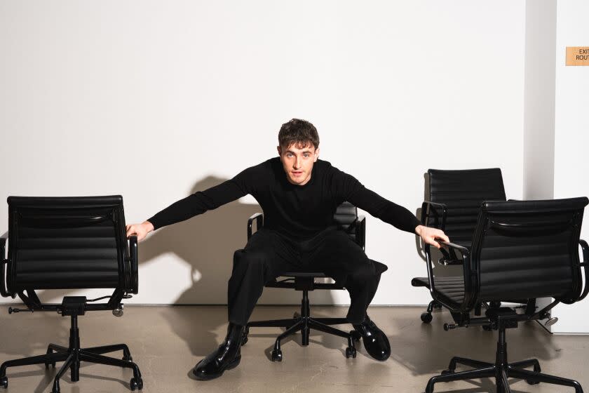 WEST HOLLYWOOD, CA - FEBRUARY 10: Paul Mescal photographed at the A24 offices in West Hollywood, CA on February 10, 2023. (JJ Geiger / For The Times)