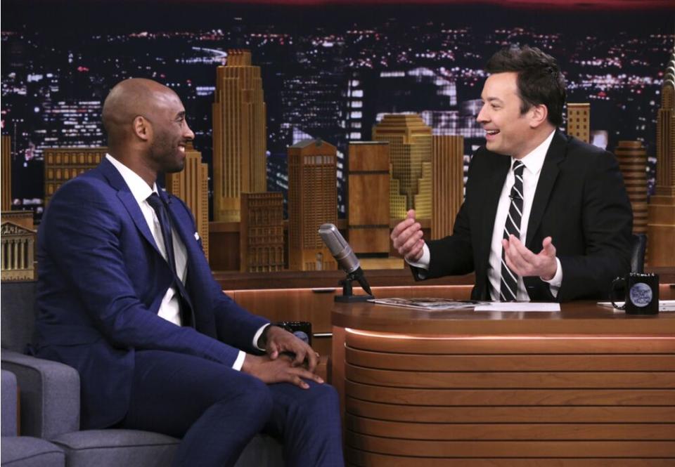 Kobe Bryant during an interview with host Jimmy Fallon in 2019 | Andrew Lipovsky/NBCU Photo Bank/NBCUniversal via Getty Images via Getty Images)