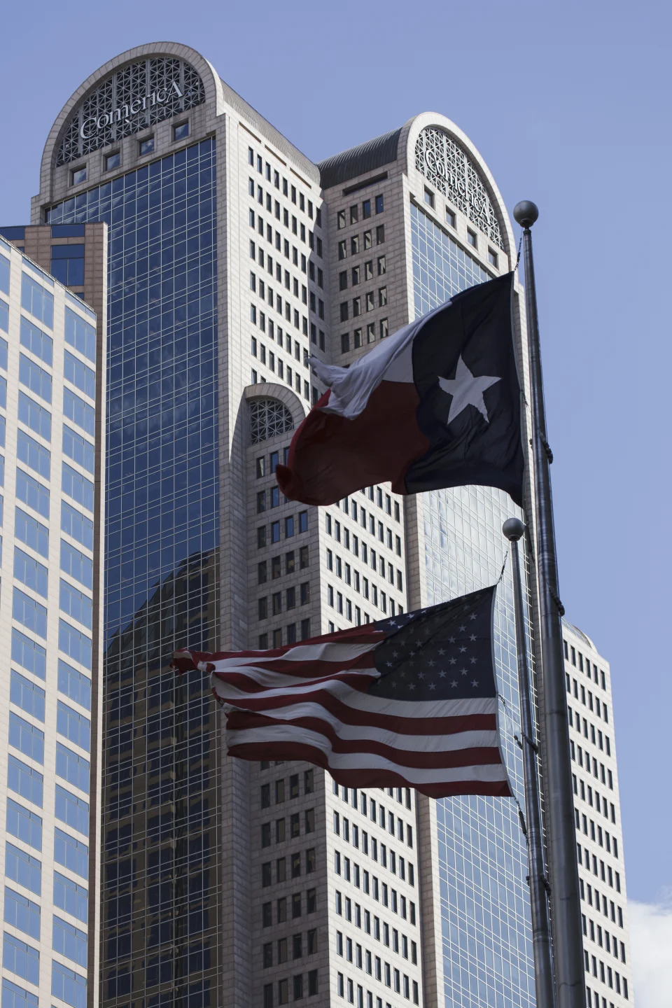 The Comerica tower in Dallas. (Photo by James Leynse/Corbis via Getty Images)