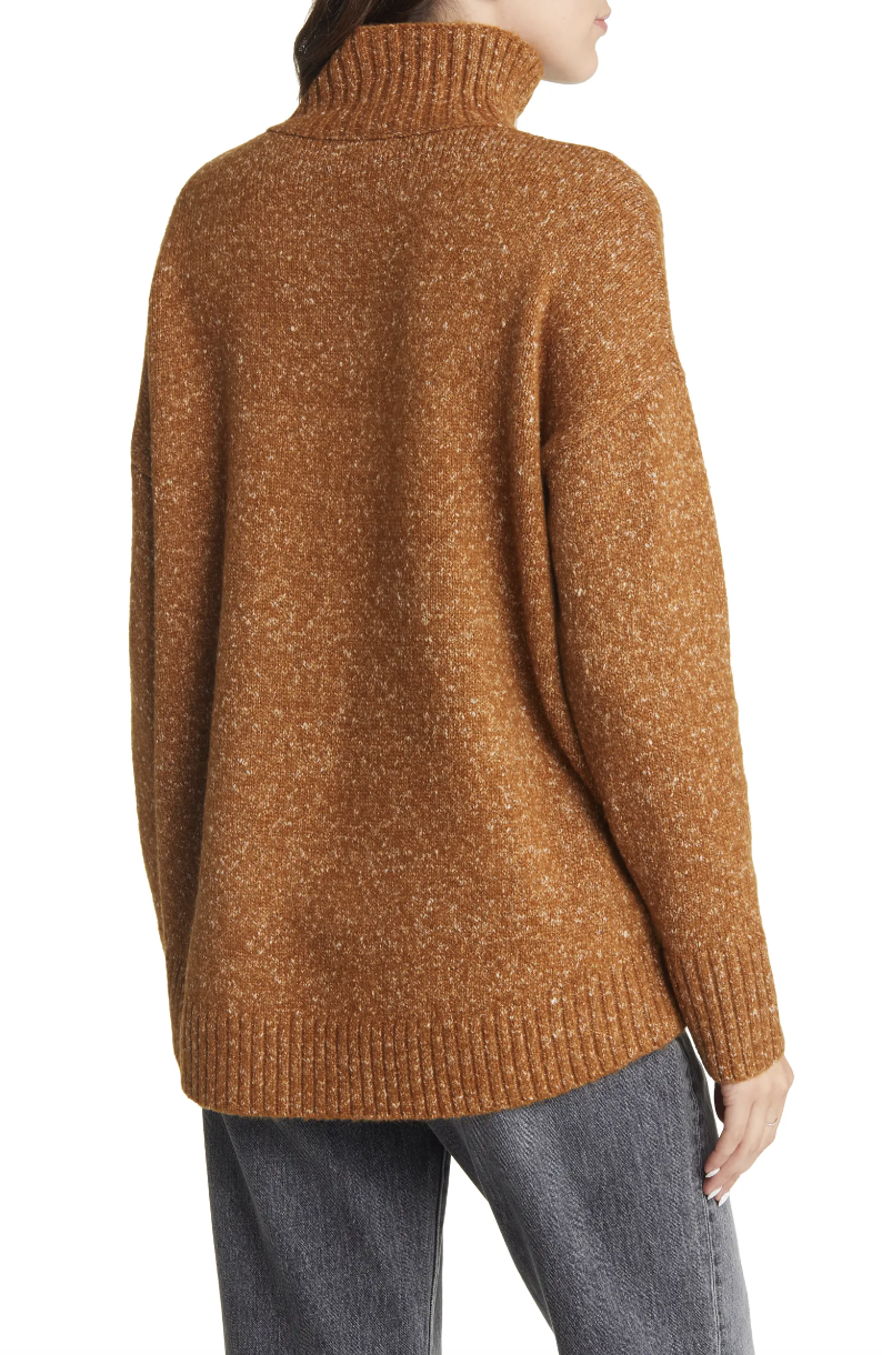 Treasure & Bond Marled Mock Neck High-Low Tunic Sweater (Photo via Nordstrom)