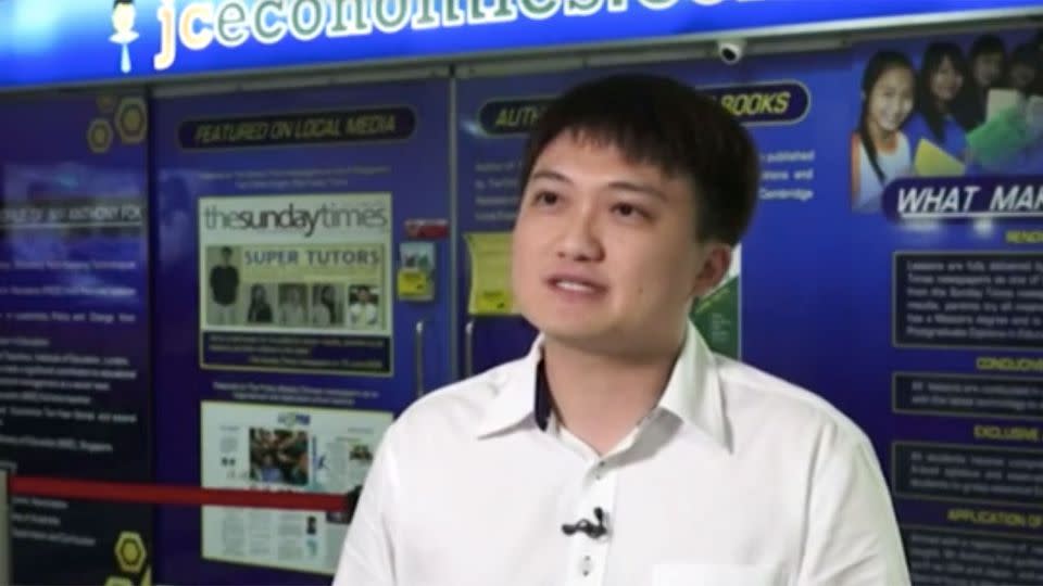 Anthony Fok makes $1.3 million tutoring Singapore students. Photo: CBS