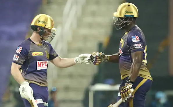 Eoin Morgan-Andre Russell-IPL 2021-KKR