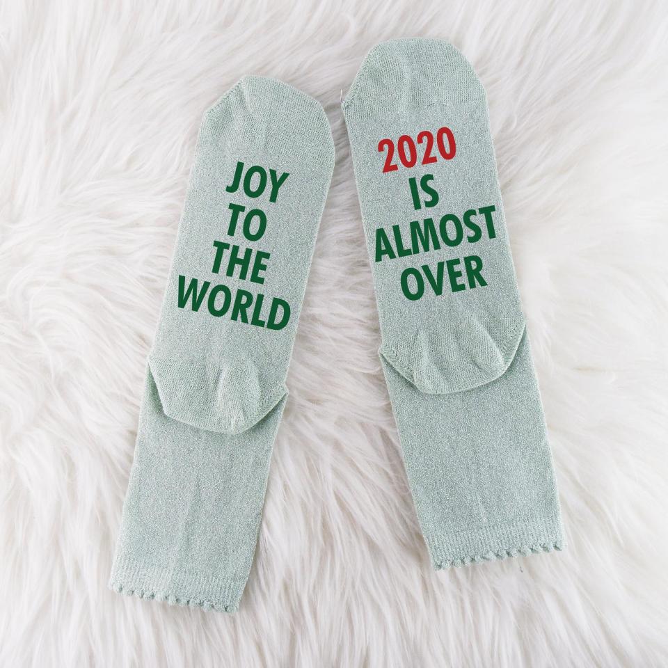 Custom, Personalized Socks | Christmas Saying Socks Winter Deer Wool Socks | Cozy-Warm Socks Christmas Socks | Quarantine Socks | Gift Socks