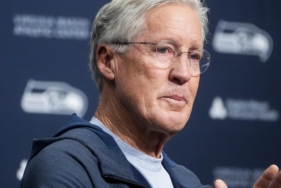 Pete Carroll's comments on Friday further suggest that the decision to end his tenure as Seahawks coach was not mutual. (AP Photo/Lindsey Wasson)