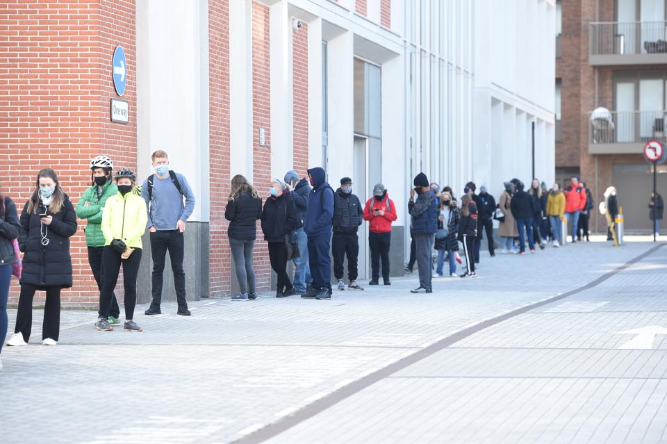 Surge testing outside Lambeth Town Hall yesterdayJeremy Selwyn