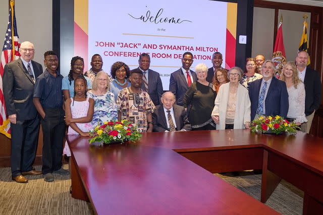<p>University of Maryland Global Campus</p> John 'Jack' Milton at his special ceremony
