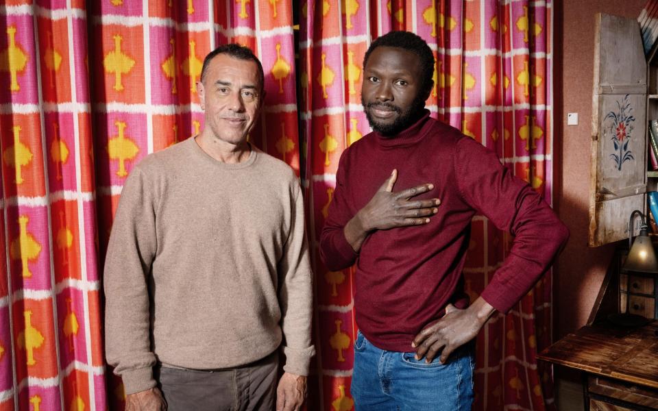 Seydou Sarr with director Matteo Garrone