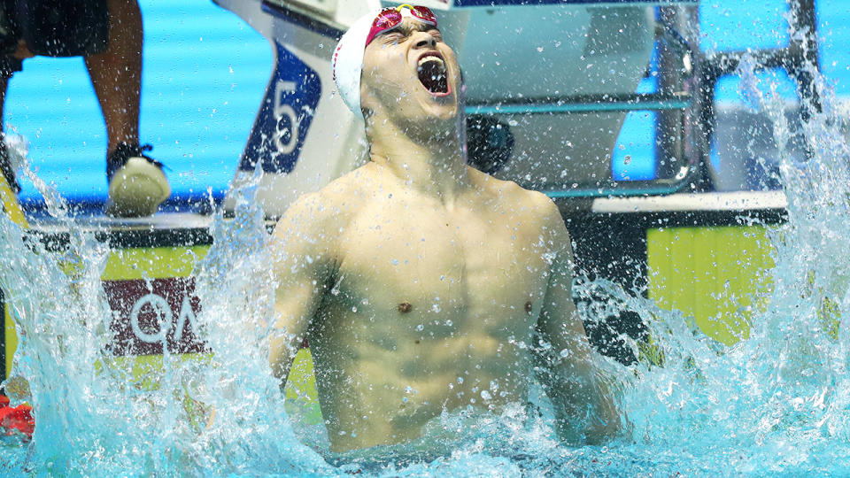 Sun Yang, pictured here after winning the 400m freestyle final at the 2019 FINA World Championships.