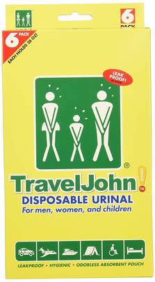 A pack of disposable urinals if you (like me) are always the one asking to pull over at the next rest stop on road trips