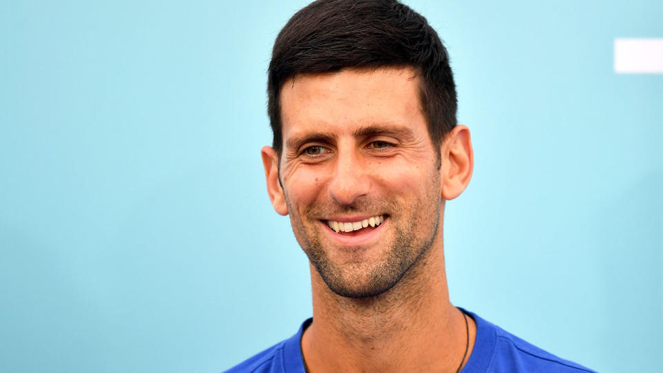 Pictured here, World No.1 Novak Djokovic is chasing an 18th career major title at the US Open.