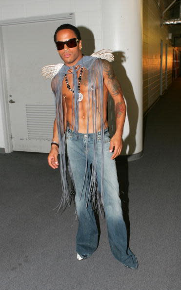 2004 MTV Video Music Awards - Backstage and Audience: Lenny Kravitz at the American Airlines Arena in Miami, Florida (Photo by Kevin Mazur/WireImage)