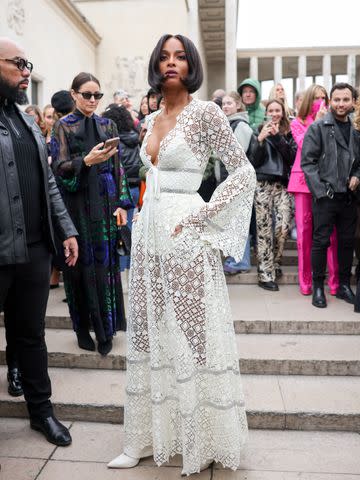Ciara Wore a Completely Sheer Bedazzled Gown