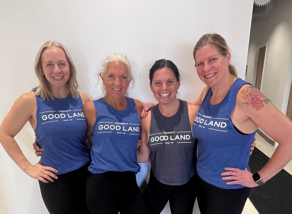 CrossFit Goodland's team of trainers and staff include (from left to right) Jenni Quinn, Kim Timms, Angie Pettit and owner Sarah O'Shea.
