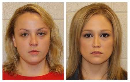 Rachel Respess (L) and Shelley Dufresne are seen in a combination of undated photos released by the Kenner Police Department in Kenner, Louisiana. REUTERS/Kenner Police Department/Handout