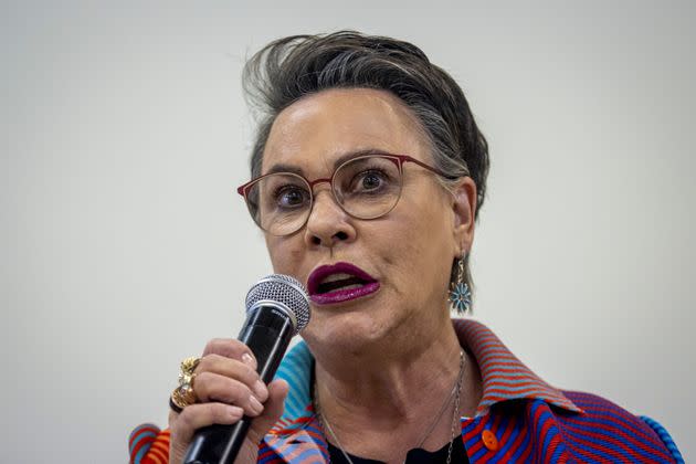 Republican congressional candidate Harriet Hageman speaks at a rally at the Teton County Fair & Rodeo Grounds on June 14, 2022, in Jackson, Wyoming. (Photo: Photo by Natalie Behring/Getty Images)