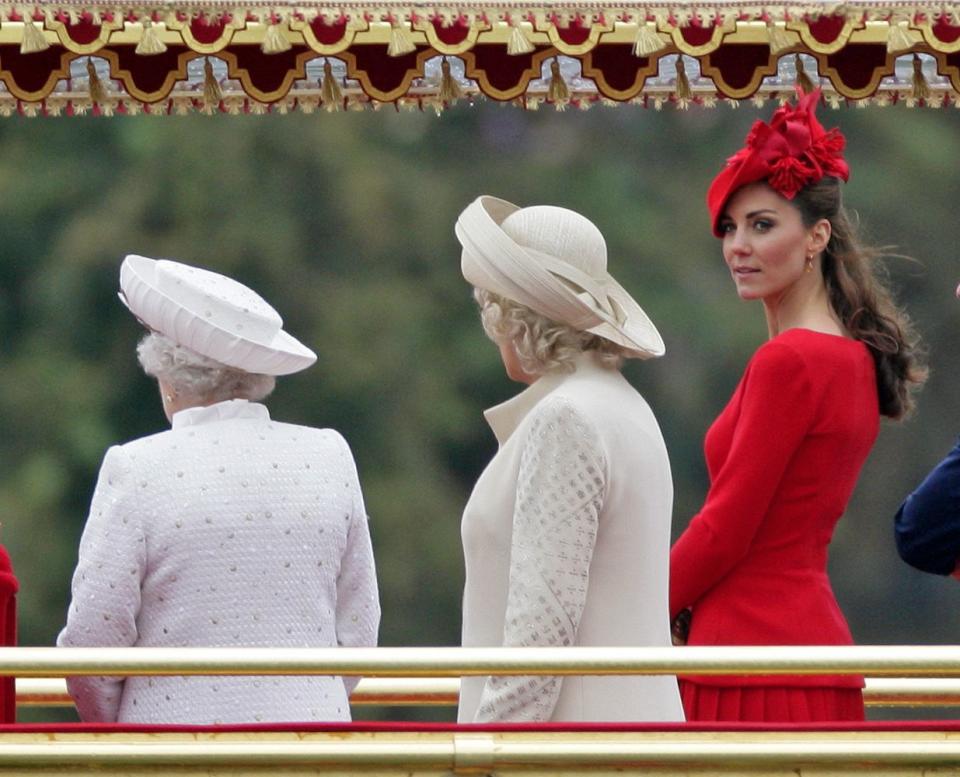 Kate Middleton at the Thames Diamond Jubilee Pageant in 2012