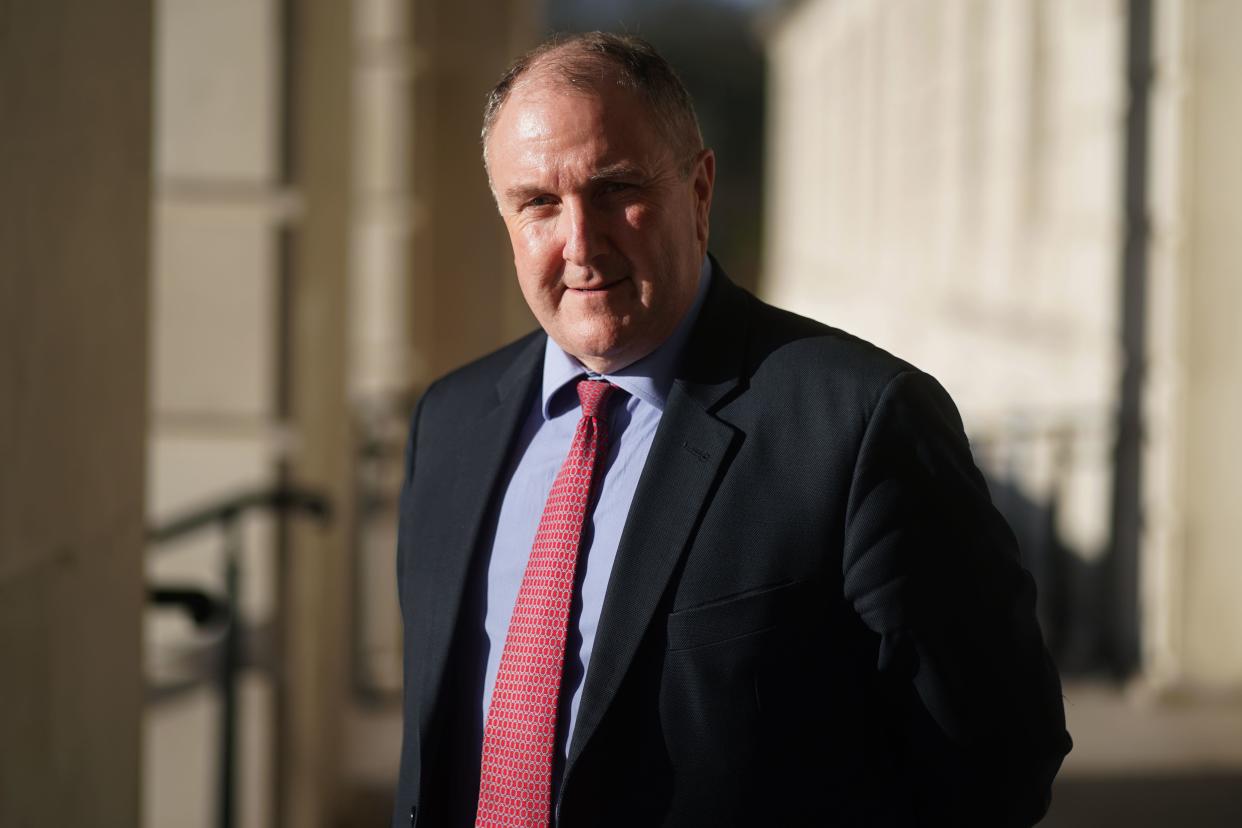 Conservative MP Simon Hoare, who is chairman of the Northern Ireland Affairs Committee, outside Parliament Buildings, Stormont in Belfast (Brian Lawless/PA) (PA Wire)