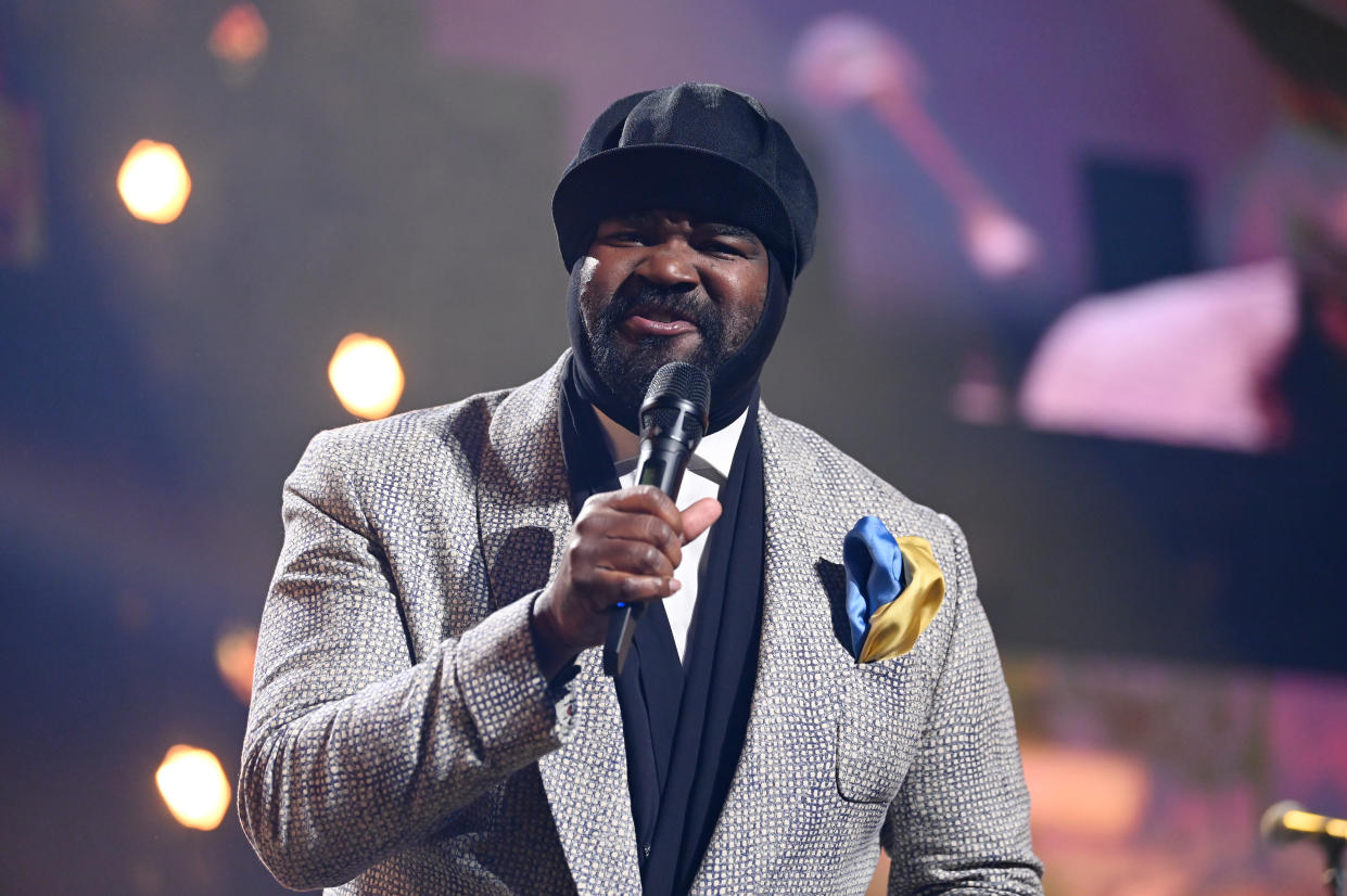 BIRMINGHAM, ENGLAND - MARCH 29: Gregory Porter performs during a Concert for Ukraine at Resorts World Arena on March 29, 2022 in Birmingham, England. All proceeds from Concert for Ukraine are being donated to Disasters Emergency Committee's Ukraine Humanitarian Appeal. (Photo by Joe Maher/Disasters Emergency Committee/Getty Images for Livewire Pictures Ltd)