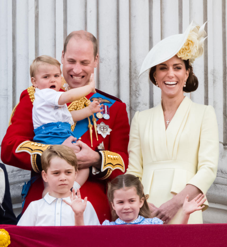 Prince William and Kate Middleton pictured with their three kids Prince Louis, Prince George and Princess Charlotte  