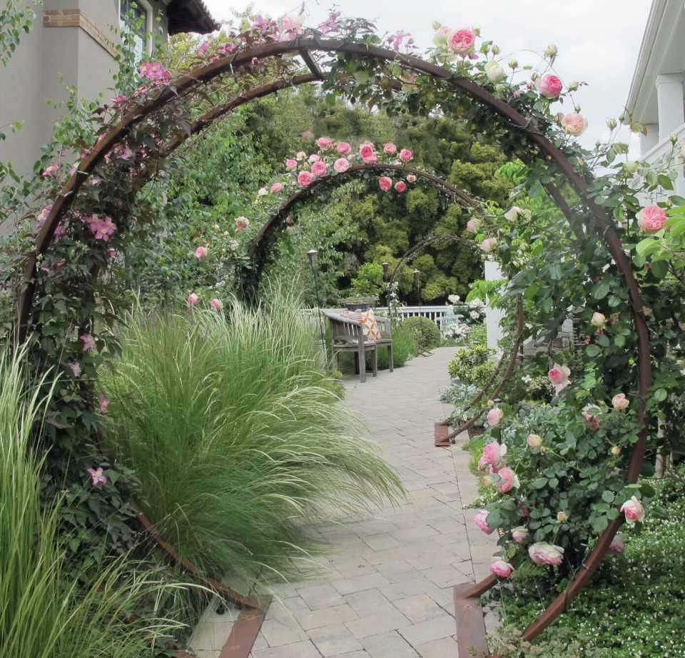 9) Gracie Modern Steel Garden Arch