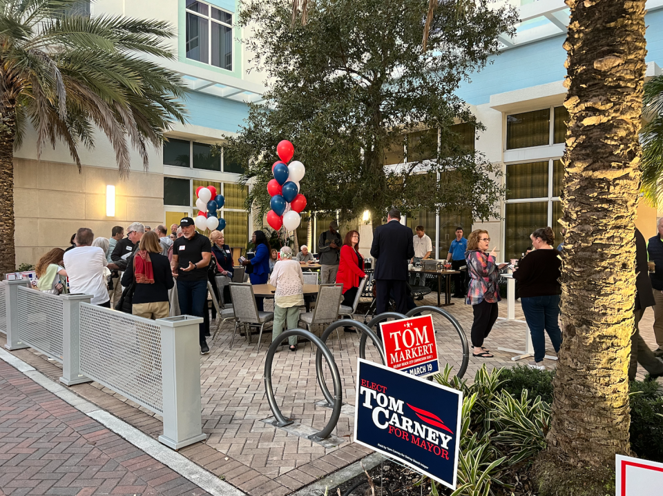 Candidates for the 2024 Delray Beach municipal election gathered for a meet-and-greet with voters at the Courtyard by Marriott on SE 6th Avenue in Delray Beach on Tuesday, Jan. 30, 2024.