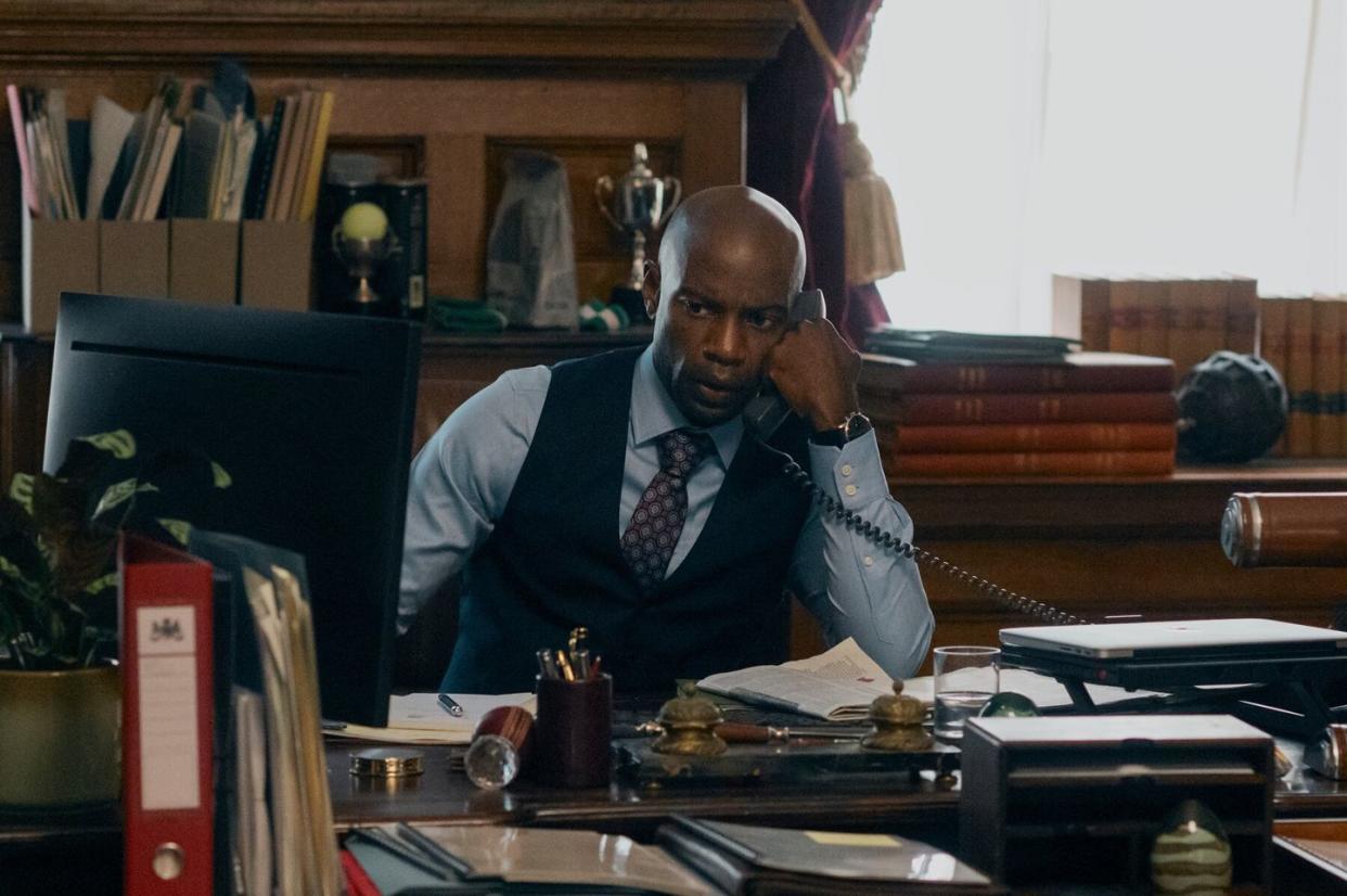 the diplomat david gyasi as austin dennison in episode 104 of the diplomat cr alex baileynetflix © 2023