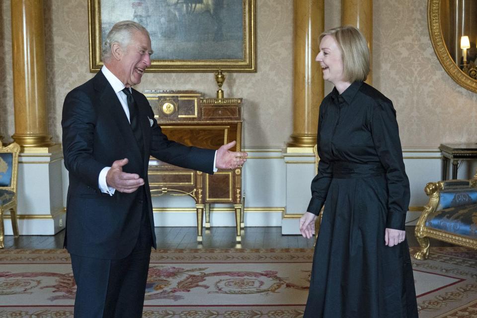 The King with Liz Truss (PA Wire)