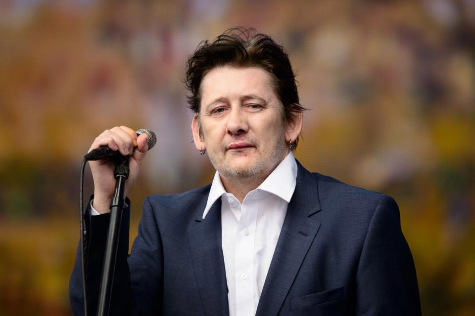 Shane MacGowan performs at the British Summer Time festival in Hyde Park in central London, on July 5, 2014 (AFP via Getty Images)