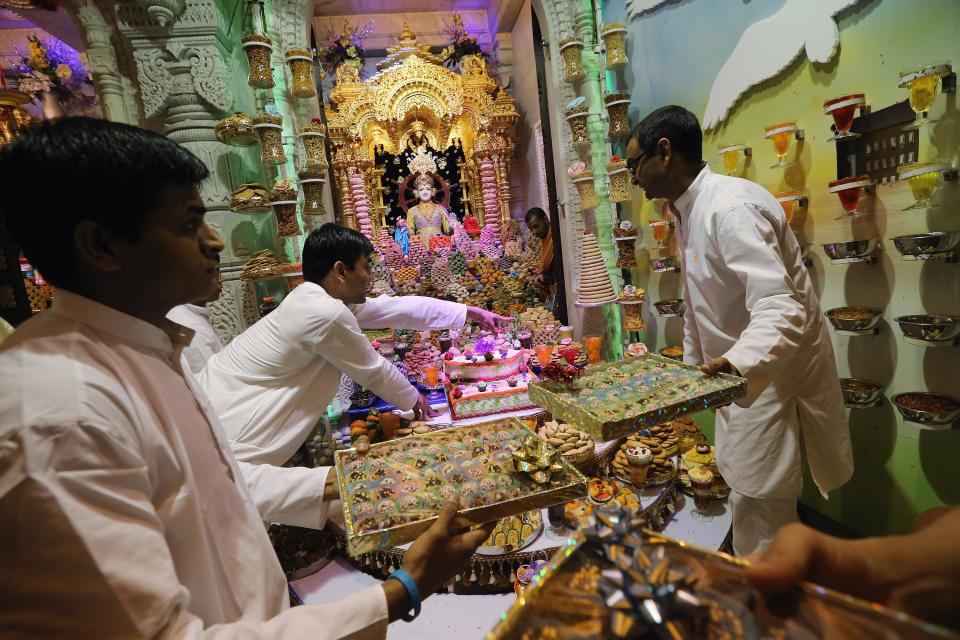 Diwali And Annakut Are Celebrated At The BAPS Shri Swaminarayan Mandir In Neasden