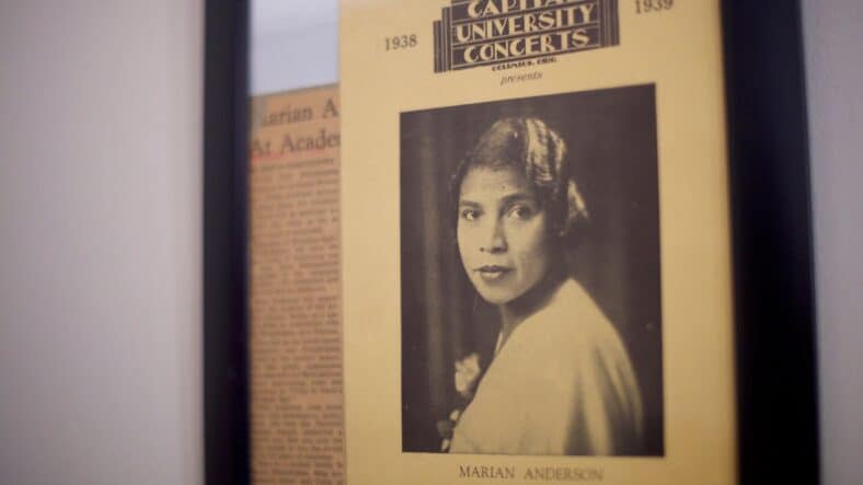 Treasury Secretary Jacob Lew Visits Marian Anderson Residence Museum Discussing Her Inclusion On 5 Dollar Bill