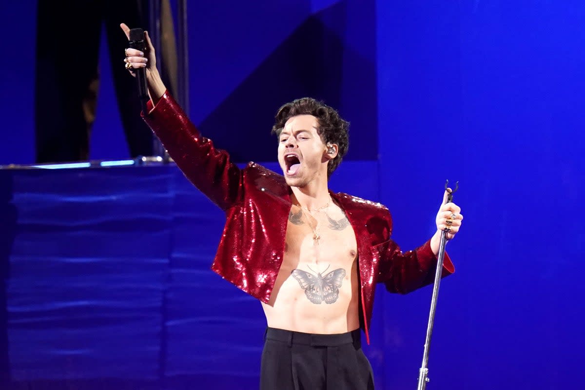 Harry Styles won this year’s best British artist Brit (Ian West/PA) (PA Archive)