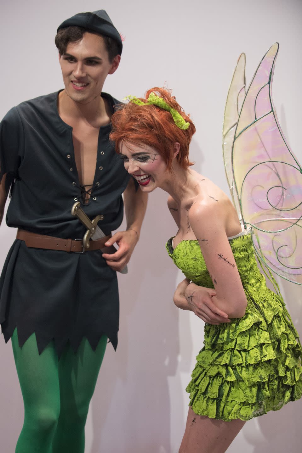 couples halloween costumes peter and tinkerbell from 'peter pan'