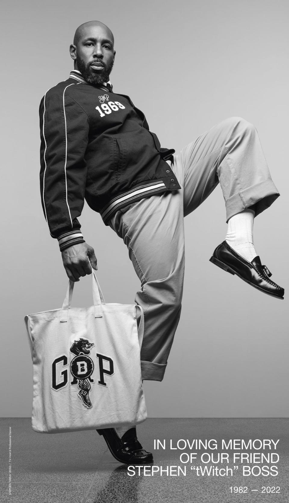 Gap paid tribute to Stephen "tWitch" Boss in a posthumous campaign with The Brooklyn Circus.