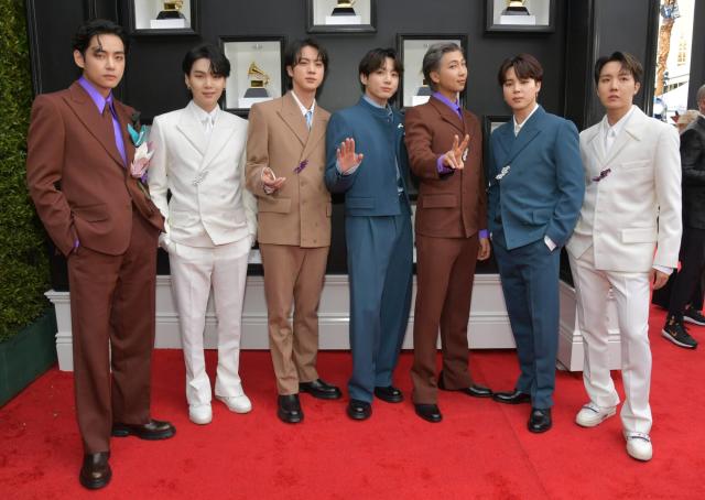 BTS at the 2022 Grammys in photos: They didn't win, but lived it up